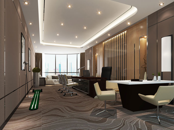 600平方乳業公司總經理辦公室軟裝設計效果圖