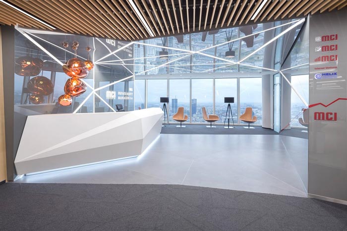 現(xiàn)代簡約風(fēng)格辦公室前臺(tái)裝修設(shè)計(jì)案例效果圖