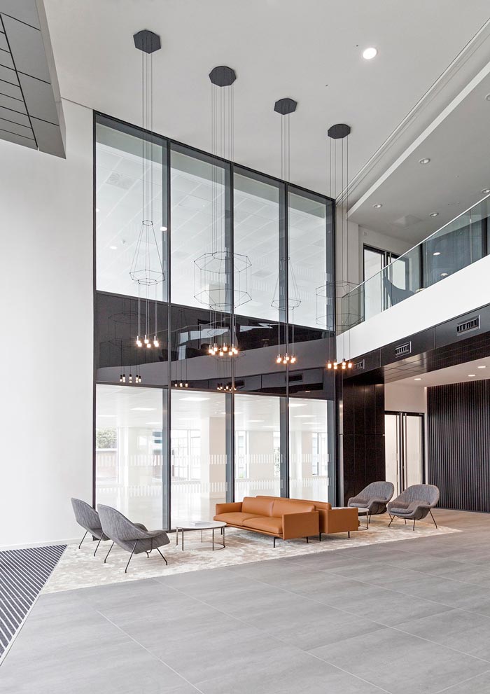 夾層樓辦公室接待區裝修設計效果圖